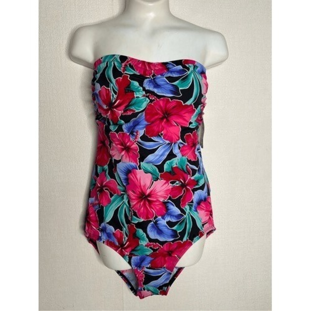 NWT Jantzen Classics Halter Tummy Control One Piece Swimsuit Women 12 Vietnam